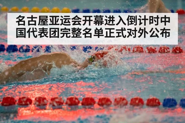 名古屋亚运会开幕进入倒计时中国代表团完整名单正式对外公布